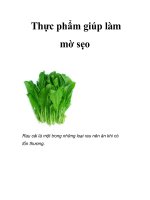 Tài liệu Thực phẩm giúp làm mờ sẹo pptx