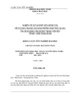 Nghiên cứu sự tạo phức giữa bitmut (III) với xylenol (XO) bằng phương pháp trắc quang, ứng dụng định lượng bitmut trong viên nén trymo   dược phẩm ấn độ 