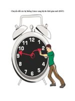 Tài liệu Chuyển đổi các hệ thống Linux sang bộ đo thời gian mới (DST) pdf