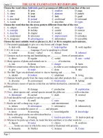 Bài soạn THE GCSE EXAM REVISION (004)