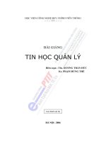 Tài liệu Bài giảng: Tin học quản lý pptx