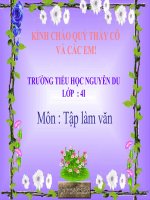 Gián án Tập làm văn - doan van trong bai van mieu ta cay coi