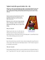 Tài liệu Nghìn lẻ một kiểu quan hệ nhân viên - sếp pdf