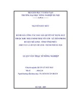 đánh giá công tác đấu giá quyền sử dụng đất thuộc khu nhà sinh thái vít cốp xã tiên phong huyện mê linh tỉnh vĩnh phúc 