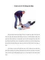 Tài liệu Cách xử trí vết bỏng do điện ppt