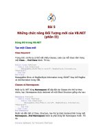 Tài liệu Những chức năng Đối Tượng mới của VB.NET (phần II) ppt