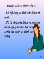 KẾ TOÁN TÀI SẢN ĐẦU TƯ