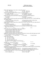 Tài liệu Đề thi môn hóa mã đề 40 pdf