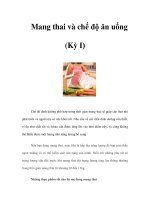 Tài liệu Mang thai và chế độ ăn uống (Kỳ I) ppt