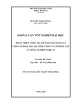 Hoàn thiện công tác kế toán bán hàng và công nợ phải thu tại tổng công ty cổ phần vật tư nông nghiệp nghệ an 