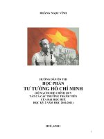 HƯỚNG dẫn ôn THI HỌC PHẦNTƯ TƯỞNG hồ CHÍ MINH 