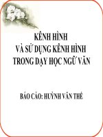 Bài giảng Kênh hình và sử dụng kênh trong dạy học Ngữ Văn