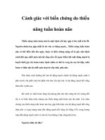 Tài liệu Cảnh giác với biến chứng do thiểu năng tuần hoàn não ppt