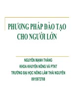 Tài liệu Bài giảng Phương pháp đào tạo cho người lớn docx