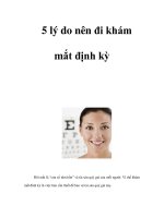 Tài liệu 5 lý do nên đi khám mắt định kỳ ppt