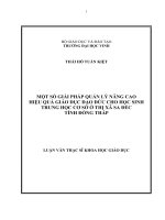 Một số giải pháp quản lý nâng cao hiệu quả giáo dục đạo đức cho học sinh trung học cơ sở ở thị xã sa đéc tỉnh đồng tháp luận văn thạc sĩ khoa học giáo dục 