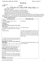 Bài giảng các môn lớp 4 tuần 23