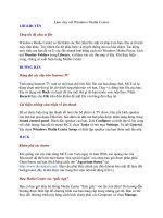 Tài liệu Làm việc với Windows Media Center pptx