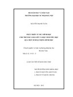 Phát triển tư duy hình học cho trẻ mẫu giáo lớn và học sinh tiểu học qua một số hoạt động hình học 