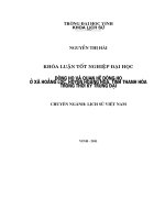 Dòng họ và quan hệ dòng họ ở xã hoằng lộc, huyện hoằng hóa, tỉnh thanh hóa trong thời kỳ trugn đại luận văn tốt nghiệp đại học 