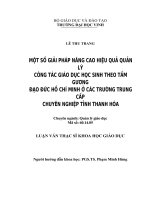 Một số giải pháp nâng cao hiệu quả quản lý công tác giáo dục học sinh theo tấm gương đạo đức hồ chí minh ở các trường trung cấp chuyên nghiệp tỉnh thanh hóa luận văn thạc sĩ khoa học giáo dục 