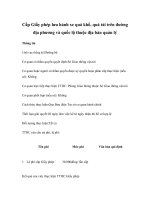 Tài liệu Cấp Giấy phép lưu hành xe quá khổ, quá tải trên đường địa phương và quốc lộ thuộc địa bàn quản lý pptx