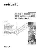 Tài liệu Module 4: Incorporating CDO for Exchange 2000 into a Web Solution ppt