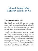Tài liệu Khuynh hướng chống DARWIN cuối thế kỷ XX ppt