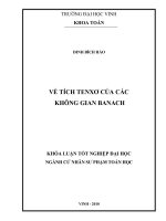 Về tích tenxơ của các không gian babach 