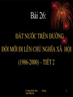 Bài soạn Bai 26- Viet Nam tren con duong doi moi