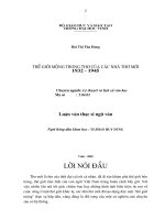 Thế giới mộng trong thơ của các nhà thơ mới 1932   1945 