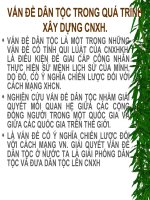 Tài liệu CHƯƠNG 9: VẤN ĐỀ DÂN TỘC TRONG QUÁ TRÌNH XÂY DỰNG CNXH ppt