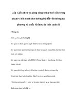 Tài liệu Cấp Giấy phép thi công công trình thiết yếu trong phạm vi đất dành cho đường bộ đối với đường địa phương và quốc lộ được ủy thác quản lý pptx