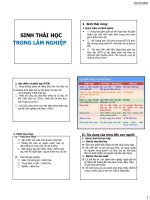 SINH THÁI HỌC TRONG LÂM NGHIỆP