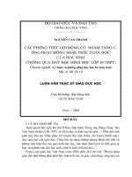 Các phương thức gợi động cơ nhằm tăng cường hoạt động nhận thức toán học của hoc sinh( thông qua dạy học hình học lớp 10 THPT ) 