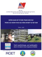 Tài liệu Những quan sát về hiện trạng giáo dục trong các ngành khoa học nông nghiệp tại Việt Nam pdf