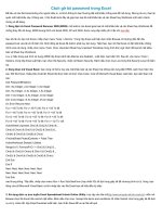 Gián án Cách gỡ bỏ password cho file excel