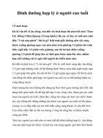 Tài liệu Dinh dưỡng hợp lý ở người cao tuổi pptx