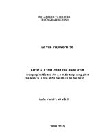 Khảo sát ảnh hưởng của dòng bơm trong ngăn hấp thụ lên các đặc trưng xung phát của laser bán dẫn phản hồi phân bố hai ngăn 