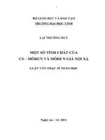 Một số tính chất của CS   môđun và môđun giả nội xạ luận văn thạc sĩ 