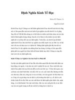 Tài liệu Định Nghĩa Kinh Tế Học pptx