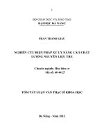 Nghiên cứu biện pháp xử lý nâng cao chất lượng nguyên liệu tre 