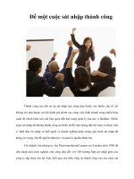 Tài liệu Để một cuộc sát nhập thành công pptx