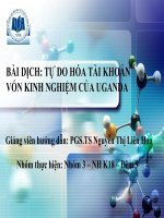 Slide tự DO hóa tài KHOẢN vốn  KINH NGHIỆM của UGANDA 
