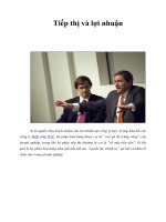 Tài liệu Tiếp thị và lợi nhuận ppt