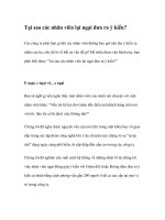 Tài liệu Tại sao các nhân viên lại ngại đưa ra ý kiến? ppt