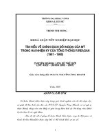 Tìm hiểu về chính sách đối ngoại của mỹ trong hai nhiệm kỳ của tổng thống r reagan 