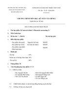 CHƯƠNG TRÌNH MÔN HỌC: KẾ TOÁN TÀI CHÍNH 2