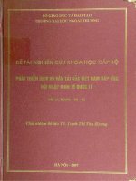 Phát triển dịch vụ vận tải của việt nam đáp ứng hội nhập kinh tế quốc tế 