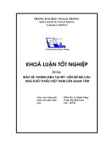 Bảo vệ thương hiệu tại mỹ – vấn đề mà các nhà xuất khẩu việt nam cần quan tâm 
